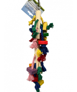 Parrot-Supplies Paradise Fun Wood and Rope Parrot Toy